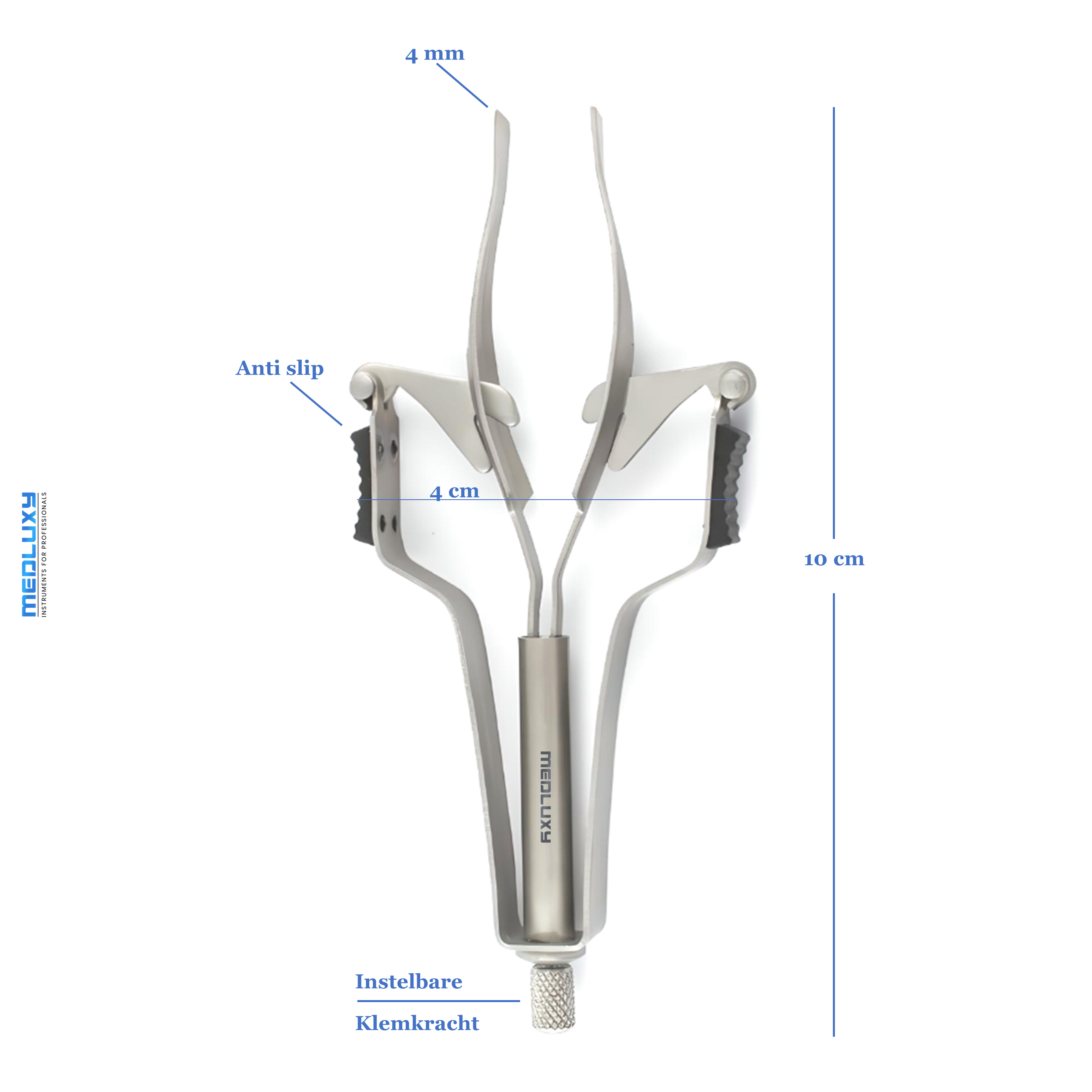Medluxy - Automatische Epileer Pincet - 10 cm - klemkracht instelbaar - AP0011